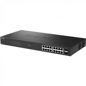 Коммутатор D-link DGS-1018P/B1A 1000 Base-T (1000 мбит/с), 2 SFP порта