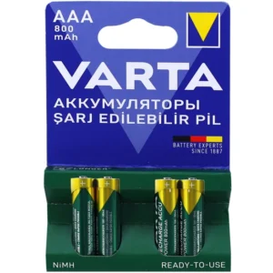 Батарейка VARTA AAA Ready2Use HR03 800mAh/1.2V комплект - 4 штуки 56703-4