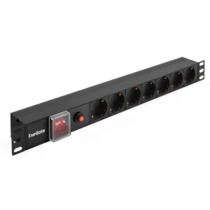 Аксессуар для серверного шкафа ExeGate ServerPro PDU-19H702 Al-7S-C14-SW-O EX280837RUS
