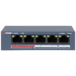 Коммутатор Hikvision DS-3E0105P-E/M(B) 100 Base-TX (100 мбит/с)