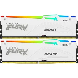 ОЗУ Kingston FURY Beast White RGB EXPO 2x32Gb KF560C30BWEAK2-64 DIMM, DDR5, 64 Гб (2 х 32 Гб), 6000 МГц