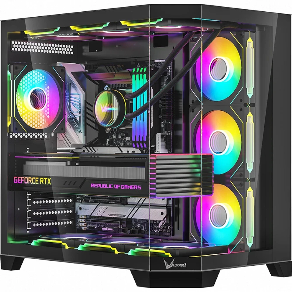 Корпус Formula Crystal Z6 Floe Black Игровые, Mid-Tower