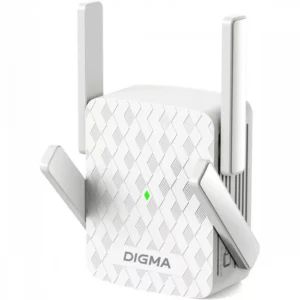 Усилитель сигнала Wi-Fi Digma WR310V2 D-WR310V2 10/100 Base-TX (100 мбит/с), Wi-Fi 4 (802.11b /g / n), с внешней антенной