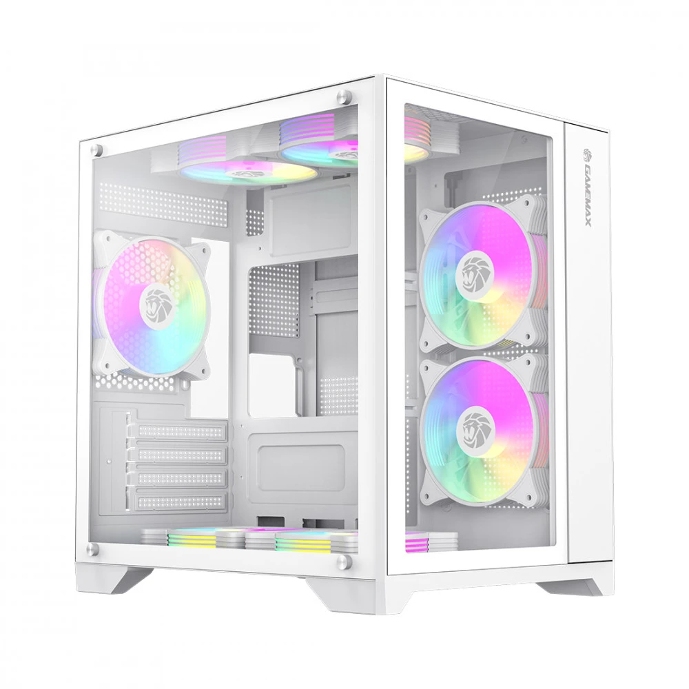 Корпус GameMax Infinity Mini 7 ARGB Fans + Controller White 9101-0000R00190 Игровые, Mini-Tower