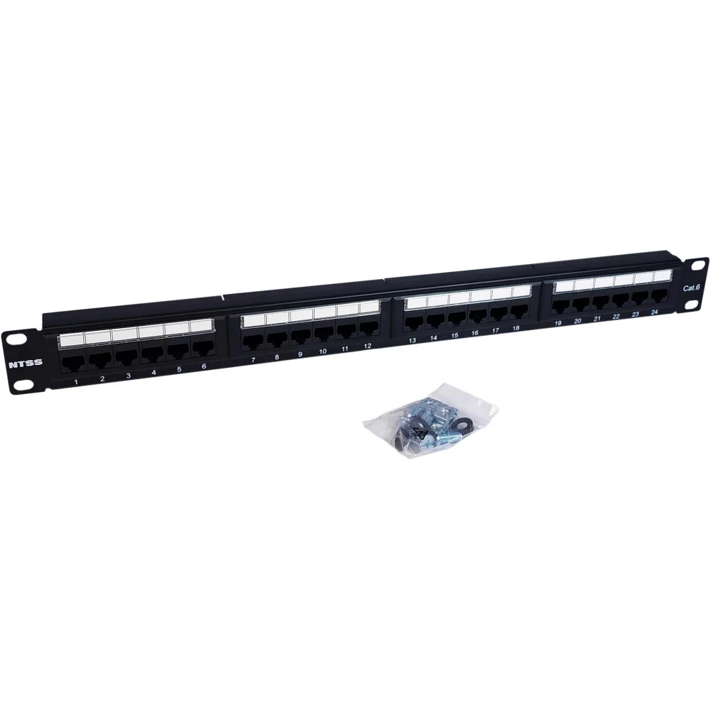 Патч-панель NTSS NTSS-PP-1U-24-UTP-RJ45-6-D 24 порта, UTP, Cat. 6
