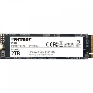 Жесткий диск Patriot P300 P300P2TBM28 SSD (твердотельные), 2 ТБ, M.2, PCIe
