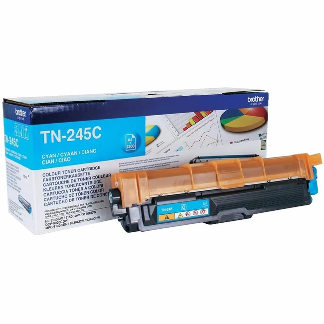 Тонер Brother TN245C повышенной ёмкости для HL-3140CW, HL-3170CDW, DCP9020CW, MFC-9330CDW голубой