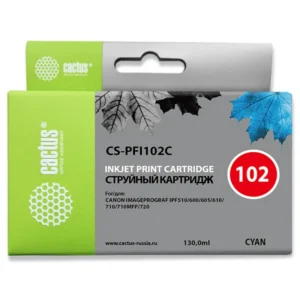 Струйный картридж Cactus CS-PFI102C голубой