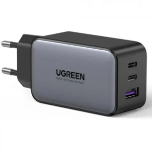 UGREEN Сетевое зарядное устройство UGREEN CD244 Nexode USB-A+2*USB-C 65W GaN Tech Fast Charger EU. Цвет: серый 10335_