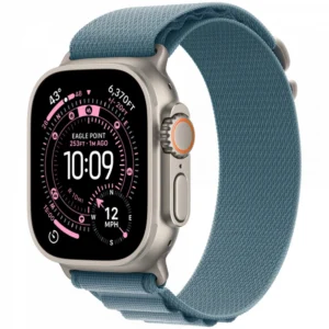 Apple Watch Ultra 3 GPS + Cellular 49mm Natural Titanium Case with Light Blue Alpine Loop - Medium MEWM4QR/A Смарт-часы